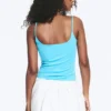 Slim Strap Tank Top – Turquoise