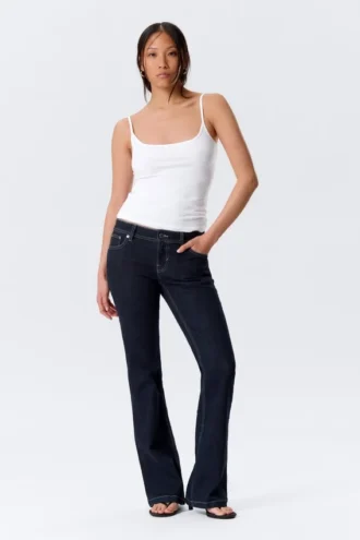 Slim Strap Tank Top – White