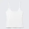 Slim Strap Tank Top – White