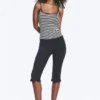 Slim Strap Tank Top – White & Black Stripes