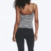 Slim Strap Tank Top – White & Black Stripes