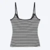 Slim Strap Tank Top – White & Black Stripes
