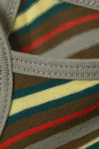 Slim Strappy Tank Top – Brown Multi Striped