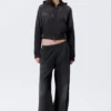 Slim Studded Graphic Zip Hoodie – Washed Studded Black