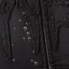 Slim Studded Graphic Zip Hoodie – Washed Studded Black