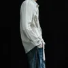 Slim Tie Detail Lyocell Shirt – Light Dusty Mole