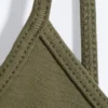 Slim V-Neck Cotton Singlet – Dusty Khaki Green