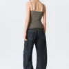 Slim V-Neck Cotton Singlet – Grey