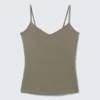 Slim V-Neck Cotton Singlet – Grey