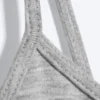 Slim V-Neck Cotton Singlet – Light Dusty Grey Melange