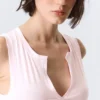 Slim V-Neck Sleeveless Top – Light Pink