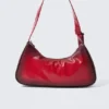 Small Faux Leather Handbag – Red
