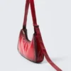 Small Faux Leather Handbag – Red