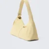 Small Slouched Clasp Shoulder Bag – Light Yellow