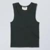 Smooth Fitted Tank Top – Dark Grey
