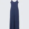 Smooth Strap Maxi Dress – Dark Blue