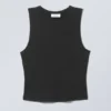 Soft Brushed Tank Top – Black