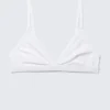 Soft Cotton Triangle Bra – White