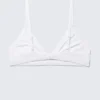 Soft Cotton Triangle Bra – White