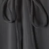 Soft Drawstring Wide-Leg Trousers – Dark Grey