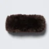 Soft Faux Fur Headband – Dark Brown