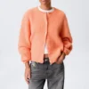 Soft Knitted Cardigan – Light Orange