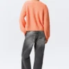 Soft Knitted Cardigan – Light Orange