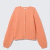 Soft Knitted Cardigan – Light Orange