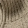 Soft Knitted Fitted Zip Cardigan – Beige Melange