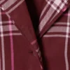 Soft Long-Sleeved Flannel Shirt – Dark Red Check