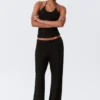 Soft Low Rise Bootcut Trousers – Black