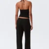 Soft Low Rise Bootcut Trousers – Black