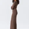 Soft Low Rise Loose Wide Leg Trousers – Washed Mole