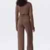 Soft Low Rise Loose Wide Leg Trousers – Washed Mole
