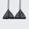 Soft Mesh Triangle Bra – Black