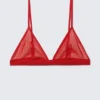 Soft Mesh Triangle Bra – Bright Red