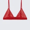 Soft Mesh Triangle Bra – Bright Red