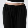 Soft Mid-Rise Balloon Trousers – Black