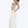 Soft Mid-Rise Balloon Trousers – White