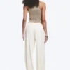 Soft Mid-Rise Balloon Trousers – White