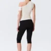Soft Mid Rise Capri Leggings – Black