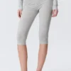 Soft Mid Rise Capri Leggings – Grey Melange