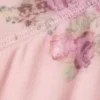 Soft Mid Rise Capri Leggings – Light Pink – Floral