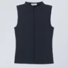 Soft Mock Neck Top – Dark Blue