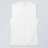 Soft Mock Neck Top – White