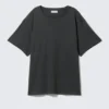 Soft Oversized Short-Sleeved T-Shirt – Dark Grey
