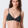 Soft Padded Triangle Bra – Black