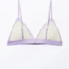 Soft Padded Triangle Bra – Dusty White & Lilac