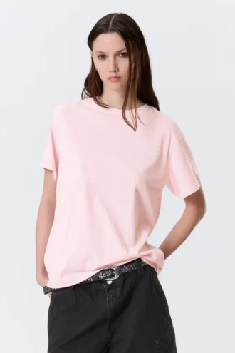 Soft Regular Fit Cotton T-Shirt – Light Pink