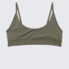 Soft Seamless Scooped Bra – Dark Khaki Green